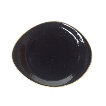 Steelite Performance Craft Licorice Plate 10'' x 8 1/8'' Craft Licorice - Pack of 12