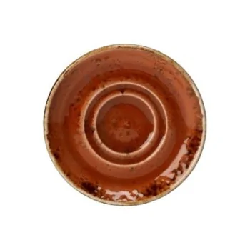 Steelite Performance Craft Terracott Saucer Double Well 4 5/8'' Craft Terracott - Pack of 36
