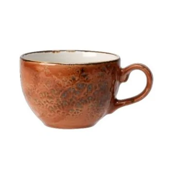 Steelite Performance Craft Terracott Low Cup 4 3/4'' x 2 3/8'' (8 Oz) Craft Terracott - Pack of 36