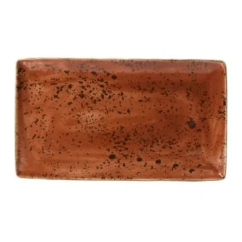 Steelite Performance Craft Terracott Tray Rectangle 13'' x 7 1/2'' Craft Terracotta - Pack of 6