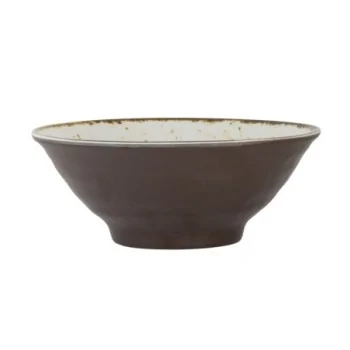 Creations Melamine Craft White Mel Two-Toned Brown Bowl 7 1/8'' x 2 3/4'' (23 Oz) Craft White Melamine - Pack of 6
