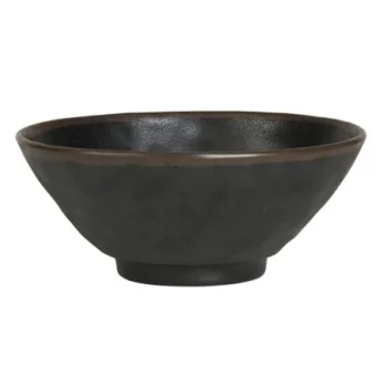 Delfin Melamine Grey Stone Bowl 8 1/4'' x 3 1/2'' (1 1/2 Qt) Grey Stone