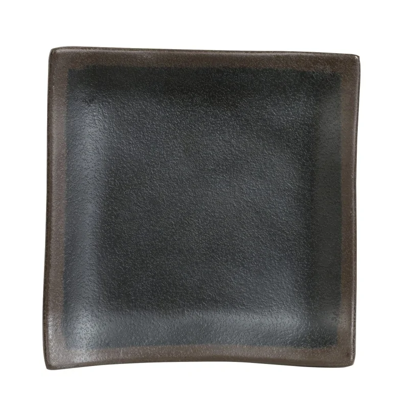 Delfin Melamine Grey Stone Plate Square 5 5/8'' x 5 5/8'' x 3/4'' Grey Stone Delfin Melamine Grey Stone Plate Square 5 5/8'' x 5 5/8'' x 3/4'' Grey Stone