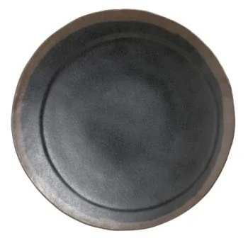 Delfin Melamine Grey Stone Plate Round 11'' Grey Stone