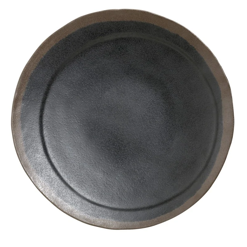 Delfin Melamine Grey Stone Plate Round 11'' Grey Stone Delfin Melamine Grey Stone Plate Round 11'' Grey Stone