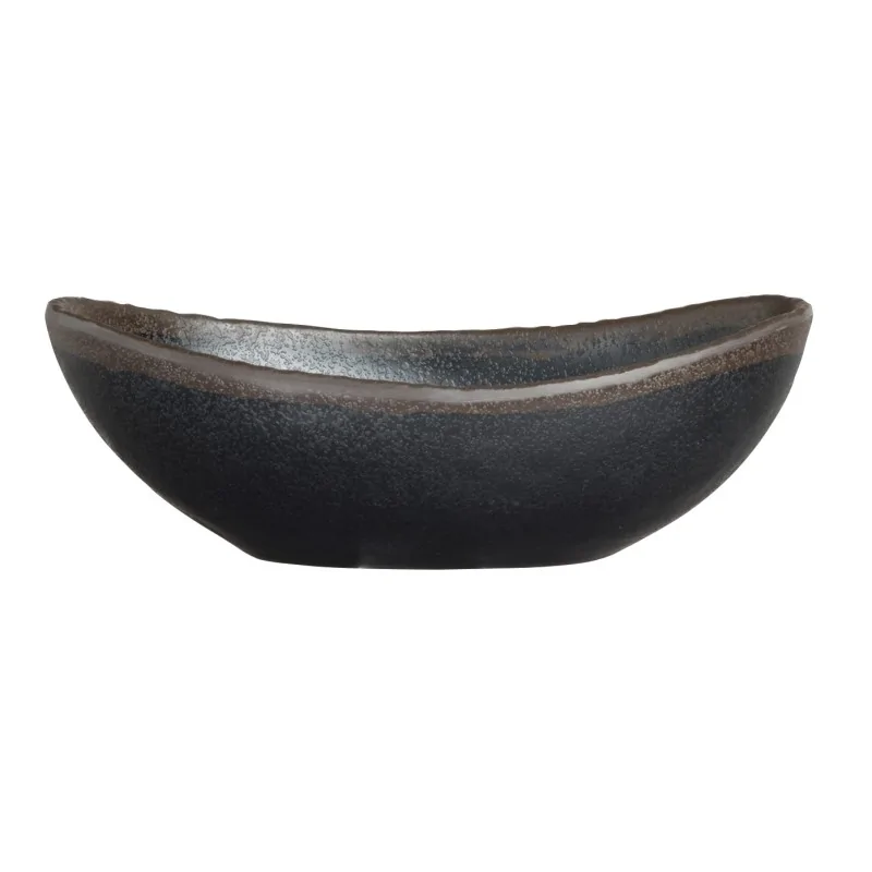Delfin Melamine Grey Stone Bowl Small Oval 6 1/2'' x 4'' x 2 1/4'' (10 Oz) Grey Stone Delfin Melamine Grey Stone Bowl Small Oval 6 1/2'' x 4'' x 2 1/4'' (10 Oz) Grey Stone