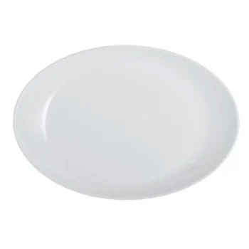 Creations Melamine Improv Oval Winged Coupe Platter 13 3/8'' x 9 1/4'' x 1 1/2'' Improv - Pack of 12