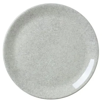 Steelite Performance Ink Crackle Gre Plate Coupe 11 3/4'' Ink Crackle Grey - Pack of 12