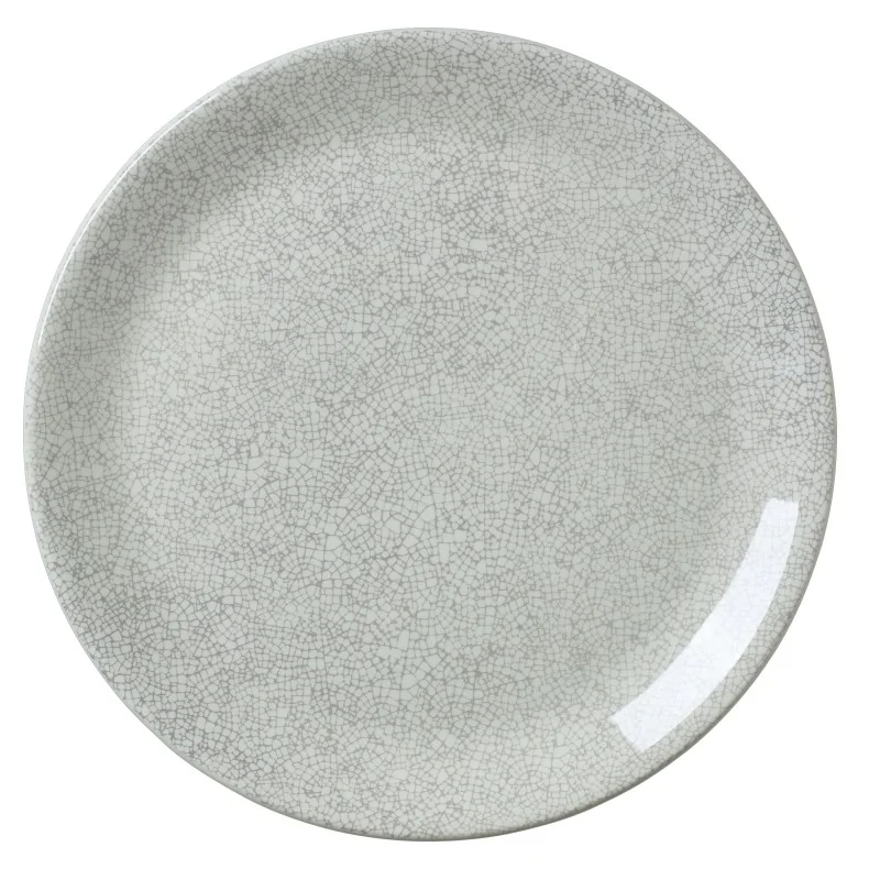 Steelite Performance Ink Crackle Gre Plate Coupe 11 3/4'' Ink Crackle Grey - Pack of 12