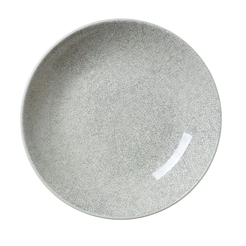 Steelite Performance Ink Crackle Gre Bowl Coupe 10'' x 1 3/4'' (1 3/8 Qt) Ink Crackle Grey - Pack of 12