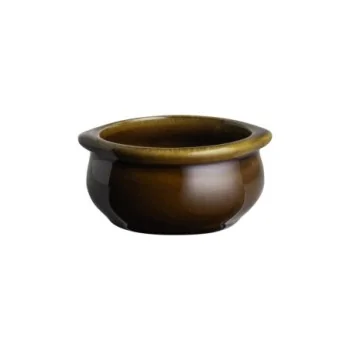 Diversified Ceramics Laredo Drip Onion Soup Bowl Tab Handles 5'' x 4 1/4'' x 2 1/4'' (10 Oz) Laredo Drip - Pack of 24