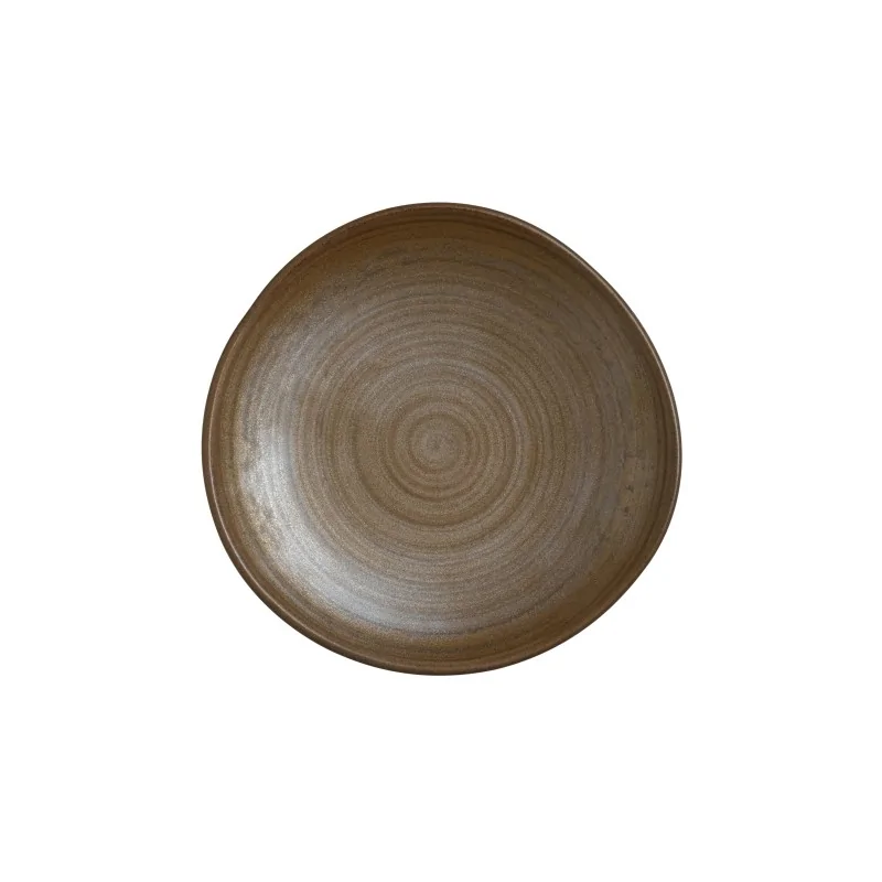 Folio Alpha Ceram Patina Bronze Plate 6 5/8'' Patina Bronze - Pack of 24 Folio Alpha Ceram Patina Bronze Plate 6 5/8'' Patina Bronze - Pack of 24