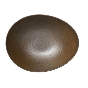 Folio Alpha Ceram Patina Bronze Bowl 10 1/4'' x 3 1/8'' (1 3/4 Qt) Patina Bronze - Pack of 12