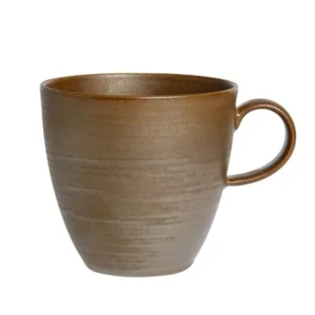 Folio Alpha Ceram Patina Bronze Mug 3 1/2'' x 4 3/4'' x 3 3/8'' (10 3/4 Oz) Patina Bronze - Pack of 24