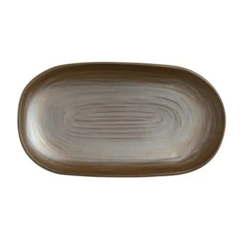 Folio Alpha Ceram Patina Bronze Platter 13'' x 7'' Patina Bronze - Pack of 12