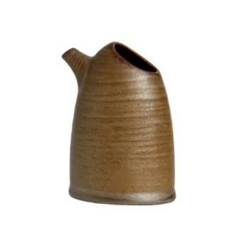 Folio Alpha Ceram Patina Bronze Sauce Jug 2 7/8'' x 2'' x 3 7/8'' (4 Oz) Patina Bronze - Pack of 12