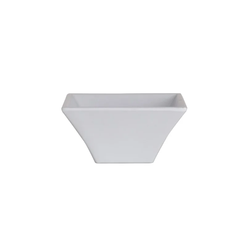 Creations Melamine Polar White Square Bowl 4'' x 1 7/8'' (7 Oz) Polar White - Pack of 24 Creations Melamine Polar White Square Bowl 4'' x 1 7/8'' (7 Oz) Polar White - Pack of 24
