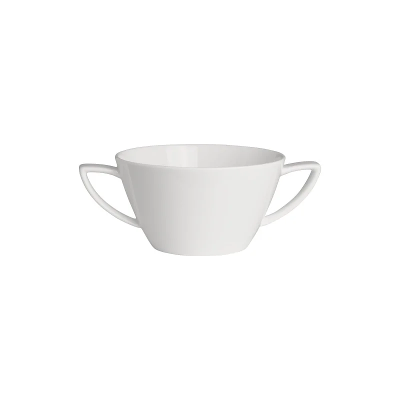 Rene Ozorio Luxury Bone Signature Ro Soup Cup 2 Handle 6 1/2'' x 4 1/2'' x 2 1/2'' (12 Oz) (Fits St7228) - Pack of 24 Rene Ozorio Luxury Bone Signature Ro Soup Cup 2 Handle 6 1/2'' x 4 1/2'' x 2 1/2'' (12 Oz) (Fits St7228) - Pack of 24