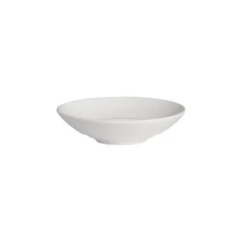 Rene Ozorio Luxury Bone Signature Ro Sauce Dish 3 3/4'' x 1'' (2 Oz) (2 1/4'' 1/8 Oz Well) Signature Ro - Pack of 24