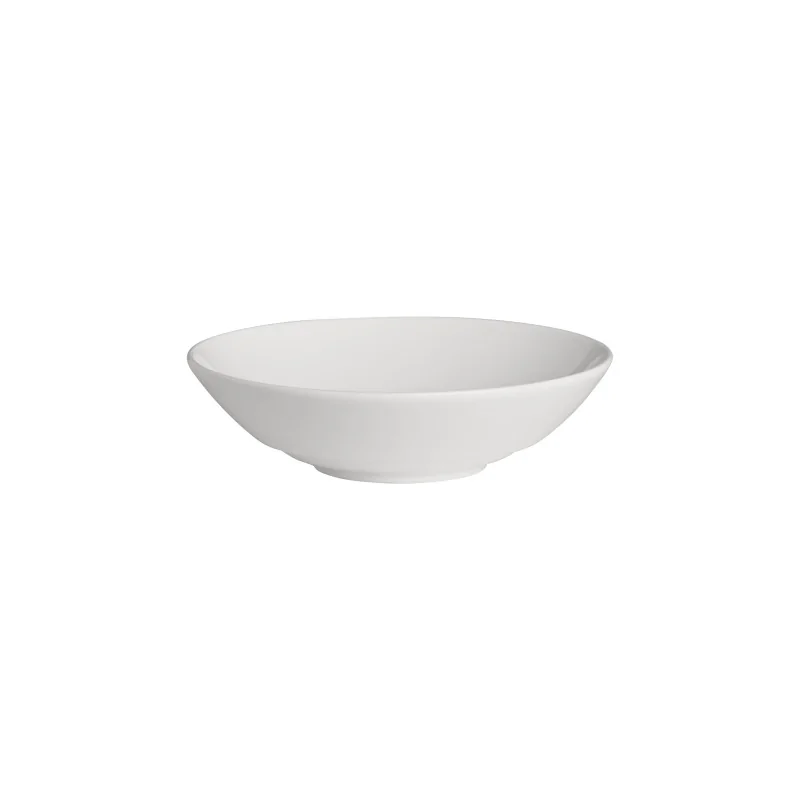 Rene Ozorio Luxury Bone Signature Ro Sauce Dish 4 3/8'' x 1'' (4 Oz) (2 5/8'' 3/8 Oz Well) Signature Ro - Pack of 24 Rene Ozorio Luxury Bone Signature Ro Sauce Dish 4 3/8'' x 1'' (4 Oz) (2 5/8'' 3/8 Oz Well) Signature Ro - Pack of 24