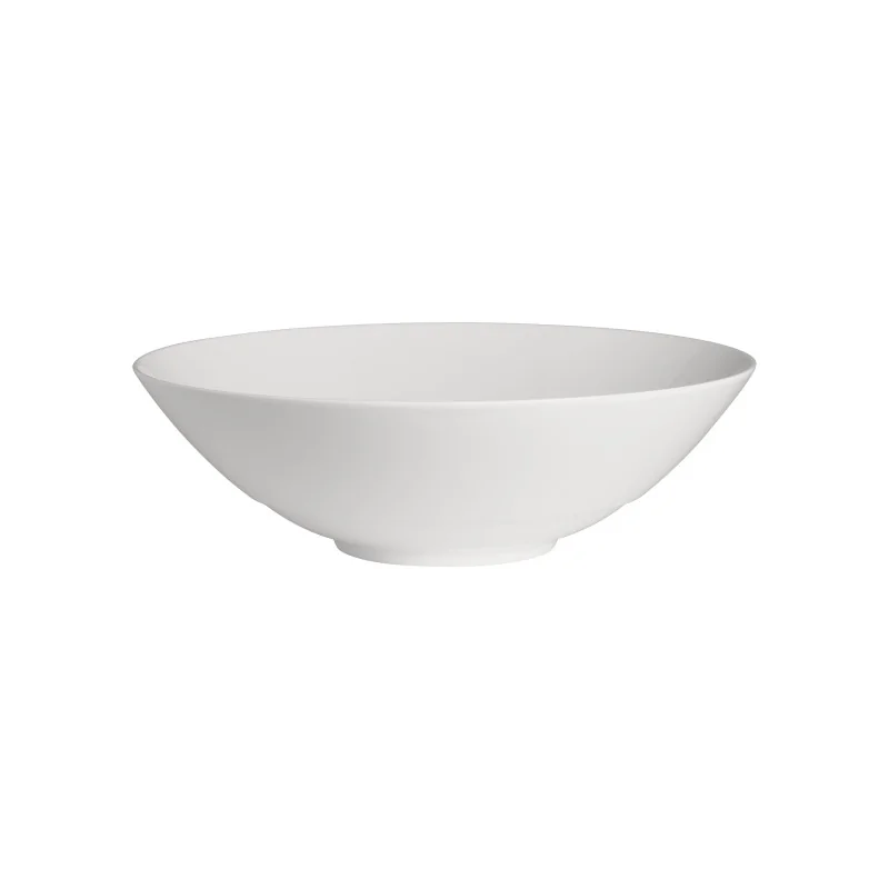 Rene Ozorio Luxury Bone Signature Ro Serving Bowl 9 7/8'' x 3'' (2 Qt) (6'' 7 1/8 Oz Well) Signature Ro - Pack of 12 Rene Ozorio Luxury Bone Signature Ro Serving Bowl 9 7/8'' x 3'' (2 Qt) (6'' 7 1/8 Oz Well) Signature Ro - Pack of 12