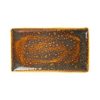 Steelite Performance Vesuvius Amber Tray Rectangle 13'' x 7 1/2'' Vesuvius Amber - Pack of 6