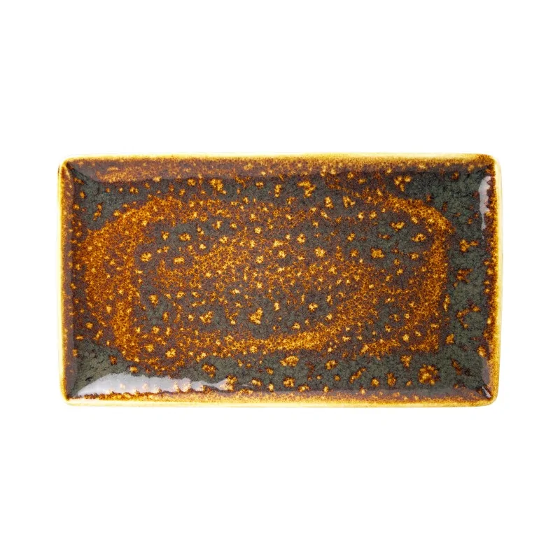 Steelite Performance Vesuvius Amber Tray Rectangle 13'' x 7 1/2'' Vesuvius Amber - Pack of 6 Steelite Performance Vesuvius Amber Tray Rectangle 13'' x 7 1/2'' Vesuvius Amber - Pack of 6