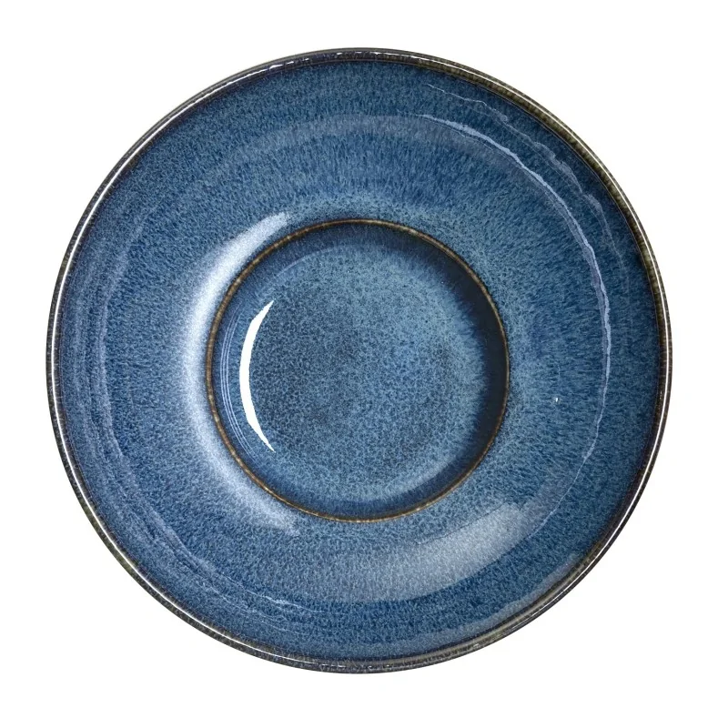 Rene Ozorio - Wabi Sabi Wabi Sabi Indig Coupe Bowl Rimmed 9 5/8'' x 2 5/8'' (Well 1 5/8 Qt) Wabi Sabi Indigo - Pack of 6