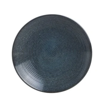Rene Ozorio - Wabi Sabi Wabi Sabi Indig Deep Coupe Plate Embossed 6 1/4'' x 1 1/4'' Wabi Sabi Indigo - Pack of 12