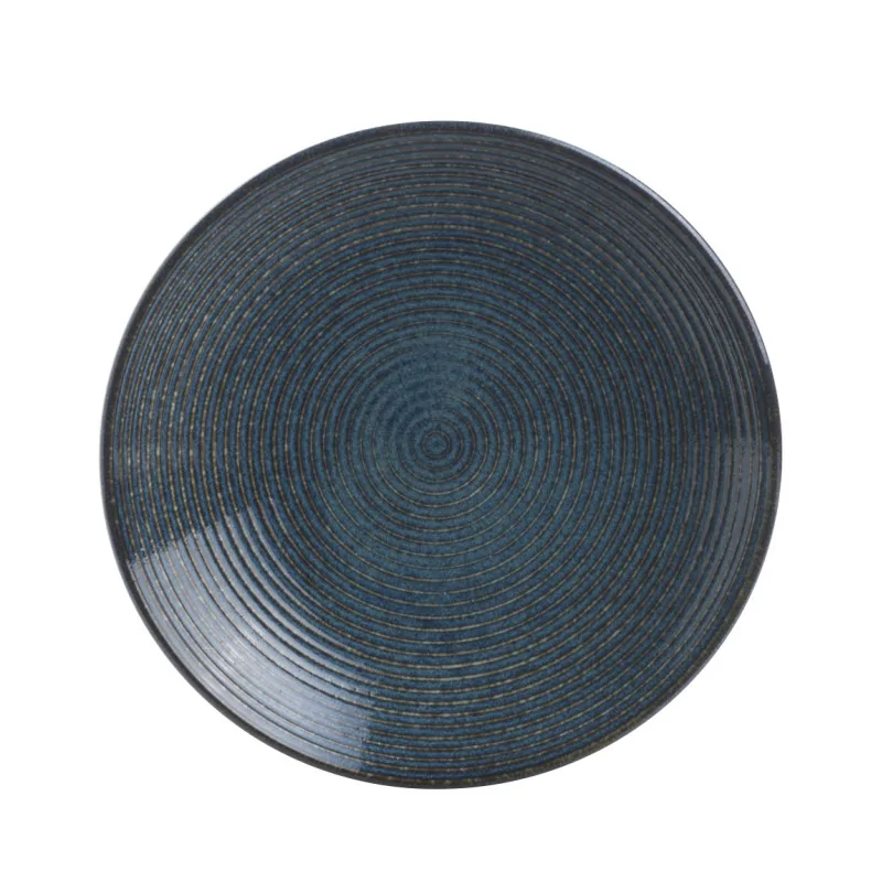 Rene Ozorio - Wabi Sabi Wabi Sabi Indig Deep Coupe Plate Embossed 6 1/4'' x 1 1/4'' Wabi Sabi Indigo - Pack of 12