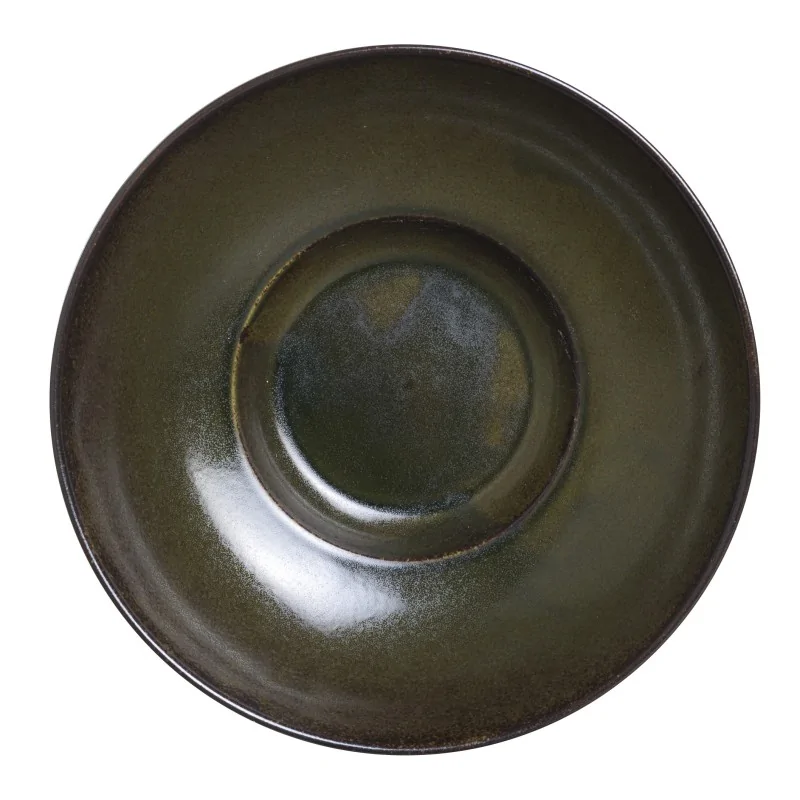 Rene Ozorio - Wabi Sabi Wabi Sabi Slate Coupe Bowl Rimmed 9 5/8'' x 2 5/8'' (Well 1 5/8 Qt) Wabi Sabi Slate - Pack of 6