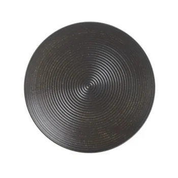 Rene Ozorio - Wabi Sabi Wabi Sabi Slate Deep Coupe Plate Embossed 6 1/4'' x 1 1/4'' Wabi Sabi Slate - Pack of 12