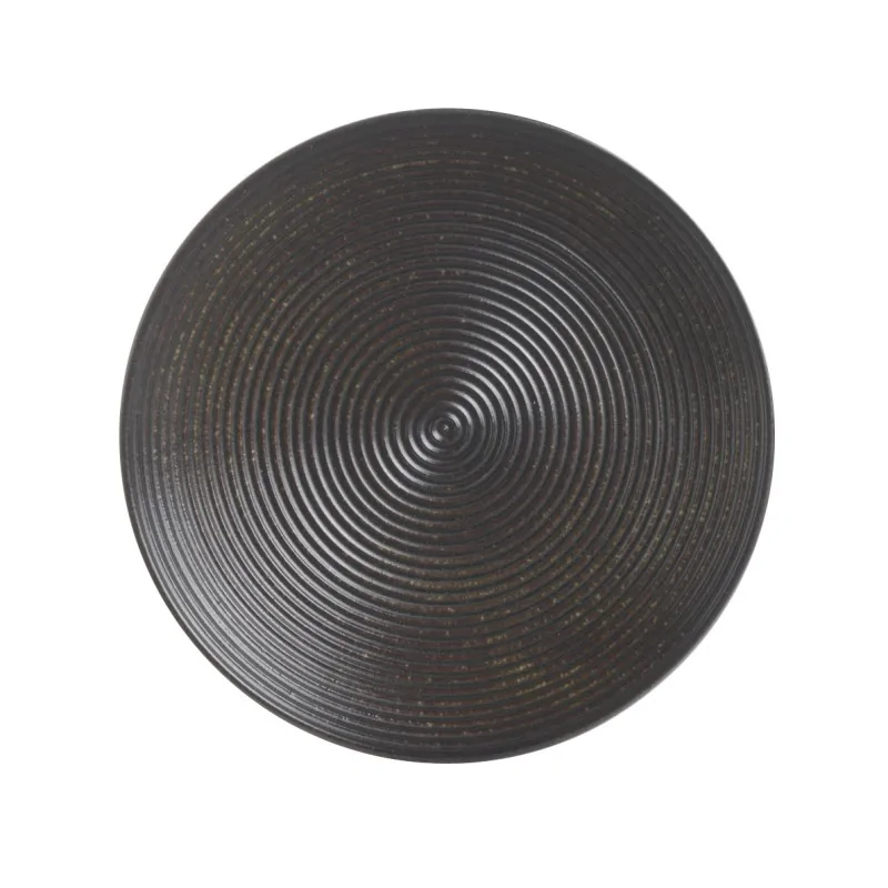 Rene Ozorio - Wabi Sabi Wabi Sabi Slate Deep Coupe Plate Embossed 6 1/4'' x 1 1/4'' Wabi Sabi Slate - Pack of 12
