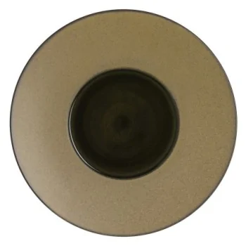 Rene Ozorio - Wabi Sabi Wabi Sabi Wheat Plate Rimmed W/Glossy Well 11 1/4'' Wabi Sabi Wheat - Pack of 6