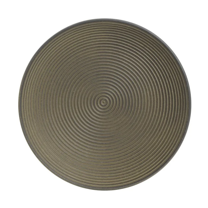 Rene Ozorio - Wabi Sabi Wabi Sabi Wheat Deep Coupe Plate Embossed 6 1/4'' x 1 1/4'' Wabi Sabi Wheat - Pack of 12