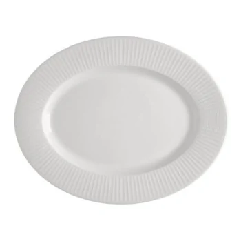 Steelite Distinction Willow Oval Plate 13'' x 10 1/4'' Willow - Pack of 12
