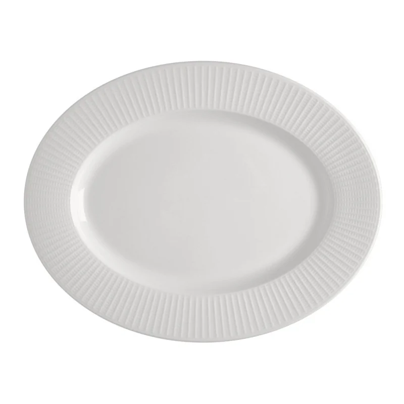 Steelite Distinction Willow Oval Plate 13'' x 10 1/4'' Willow - Pack of 12