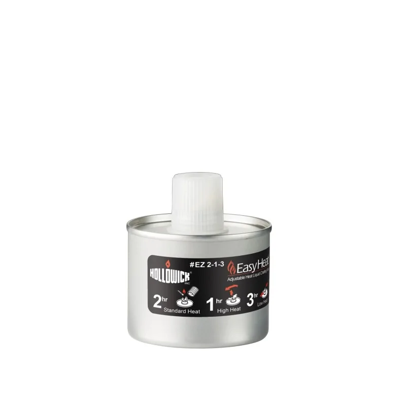 Hollowick Chafing & Cooking Fuel Easy Heat® Adjustable Heat Liquid Wick Chafing Fuel 2 1 Or 3 Hours 48/Cs - Pack of 14.1