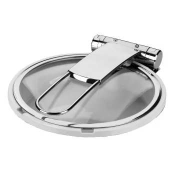 Degrenne Evento Lid With Stainless Steel Gutter, Tempered Glass - Ø33 cm - Ø13''