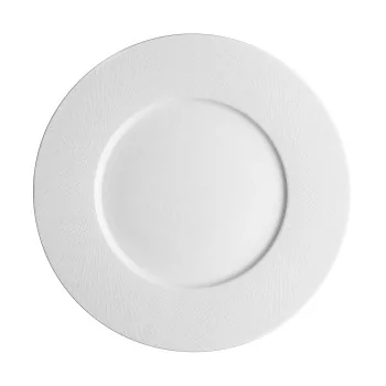 Degrenne 213938 Degrenne Graphique Blanc Round Dinner Plate W/Wide ...