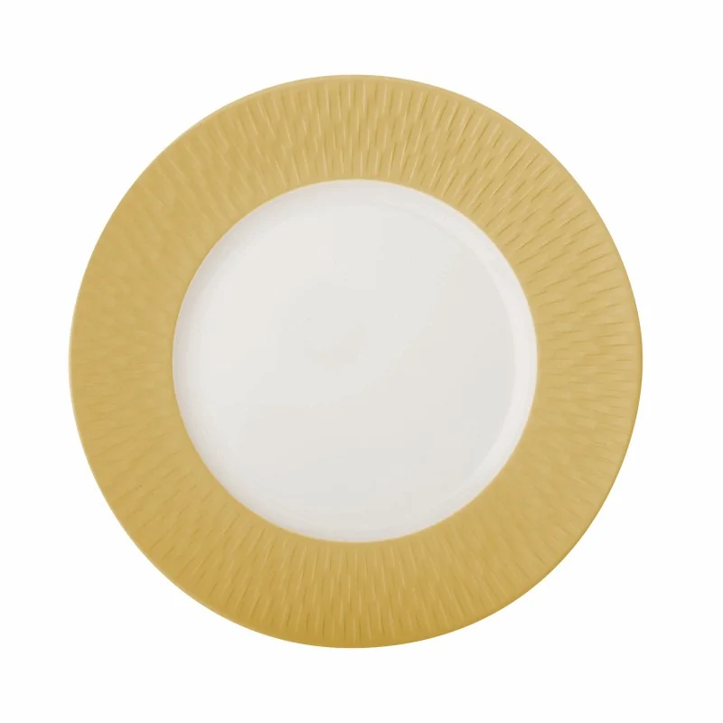 Degrenne 225194 Degrenne Boreal Satin Gold Round Dinner Plate 28.5 ...