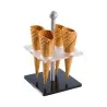 Counter Cone Holder - Holds 4 Cones - Black Color