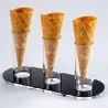 Counter Cone Holder - Holds 3 Cones - Black Color