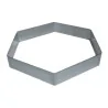 Professional Stainless Steel Hexagonal Mousse Ring - Ø 220 mm x h 45 mm