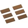 Polycarbonate 6 Textures Chocolate Tablet Mold - 70.6 mm x 31.7 mm x h 3.9 mm - 10gr - 12 Cavity