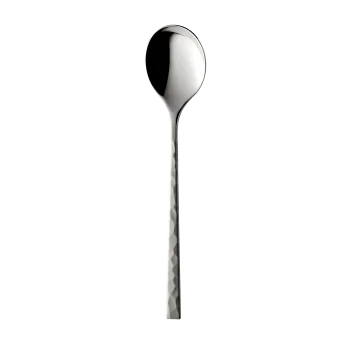 Degrenne Fuse Martele Stainless Steel Dessert Spoon 191 mm - 7 ''1/2 - Pack of 12