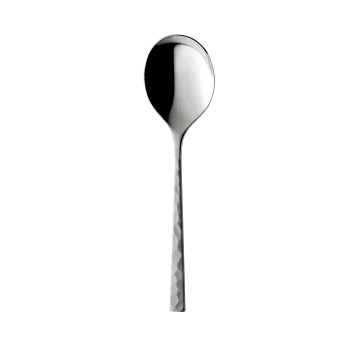 Degrenne Fuse Martele Stainless Steel Bouillon Spoon 185 mm - 7 ''5/16 - Pack of 12