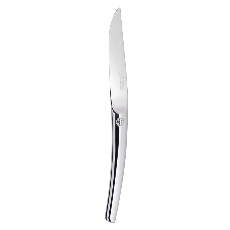 Degrenne Le Phil Stainless Steel Table / Steak Knife Non Serrated Blade Solid Handle 237 mm - 9 ''5/16 - Pack of 12