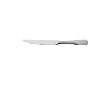 Degrenne Vieux Paris Satine Stainless Steel Steak Knife Solid Handle Serrated 232 mm - 9 ''1/8 - Pack of 12