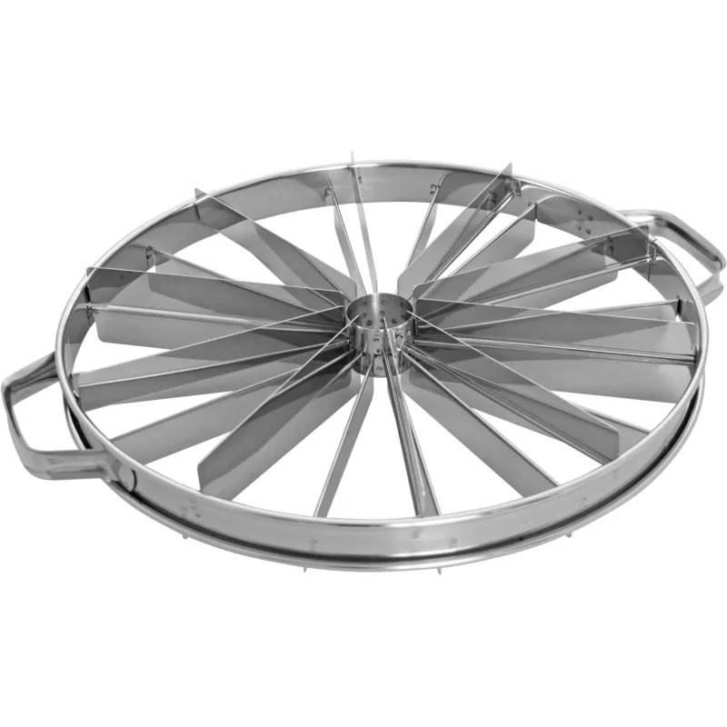 Stainless Steel Double-Sided Cake Cutting Divider with 2 Side Handles - 10/16 Slices - 330mm diameter x h 55 mm